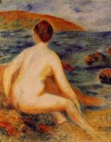 Renoir, Pierre Auguste - Nude Bather Seated by the Sea